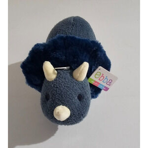 EBBA Blue Cream Striped Steggey 11" Dinosaur Plush, NWTs Adorable Cute Kids Toy